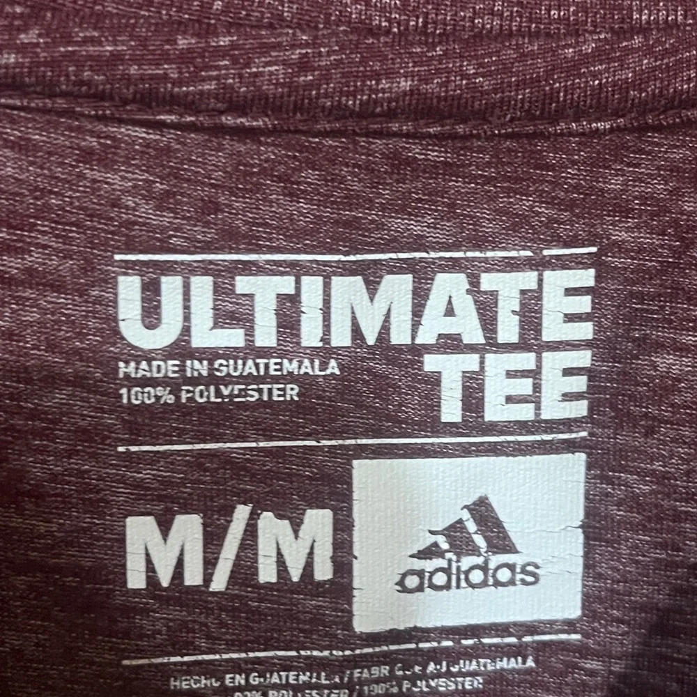 FINAL PRICE Adidas Maroon MS State  Long Sleeve Henley Tee